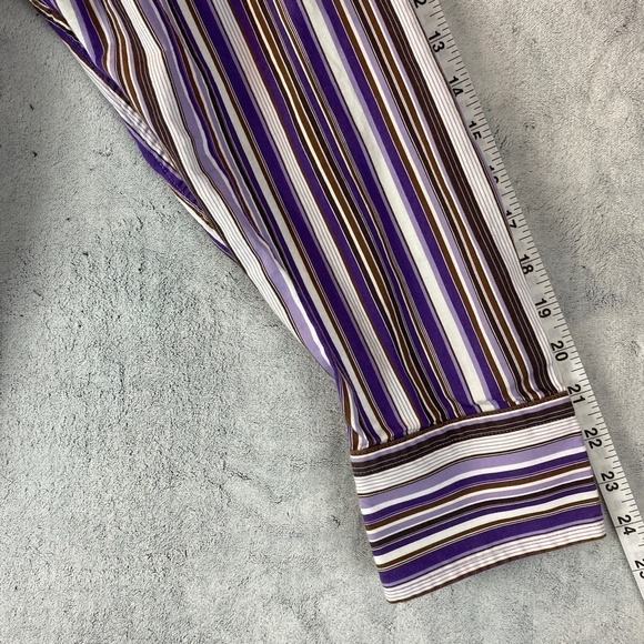 Jones New York  Shirt 2X Purple Stripes - Picture 11 of 12